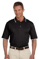 Reebok Mens Polo Shirt Medium Cotton 2 Button Basic Black Short Sleeve Best Clothing Deals